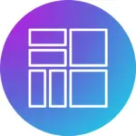 HOME 8 Picsart Mod APK icon displaying collage maker layout for photo grid creation