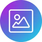 HOME 10 Picsart icon representing tool to enhance low-quality images with better clarity