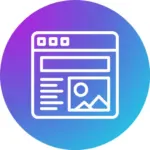 HOME 12 Picsart icon showing webpage layout for ready-to-use editable templates